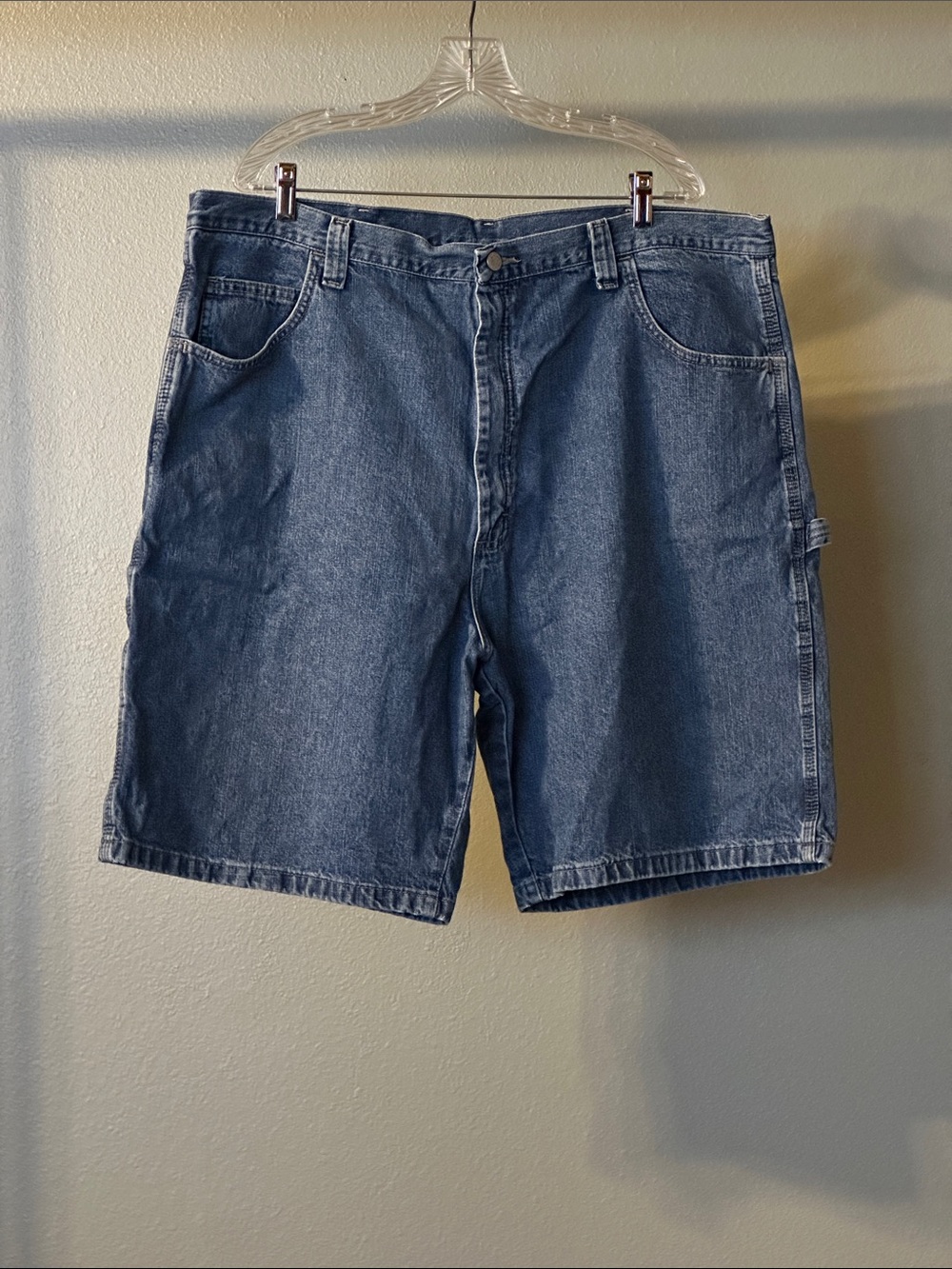 Wrangler Men's Dark Blue Denim Utility Shorts